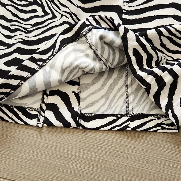 NWT Zebra Print One Shoulder Dress - Picture 8 of 17